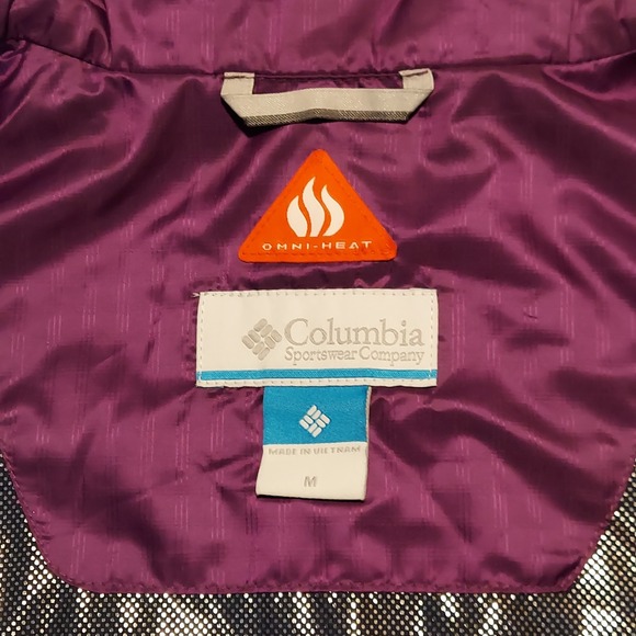 Columbia Omni Heat Vest Womens Medium Purple Insulated Quilted Full Zip Puffer - Picture 7 of 8